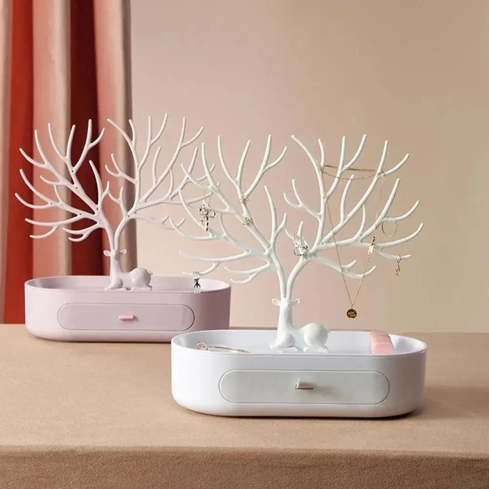 Acrylic Tree Jewellery Organiser with Drawer – view 8