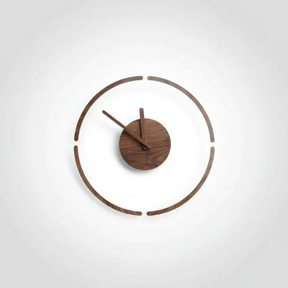 35.5cm Transparent Acrylic & Walnut Silent Quartz Wall Clock – view 8