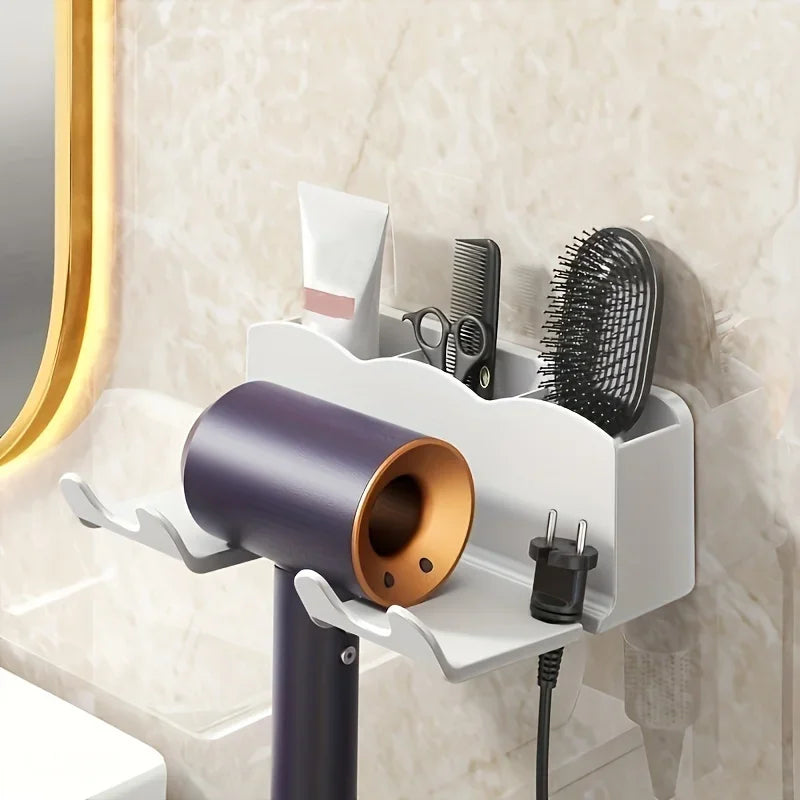 Adhesive Wall-Mounted Hair Dryer Holder – view 4