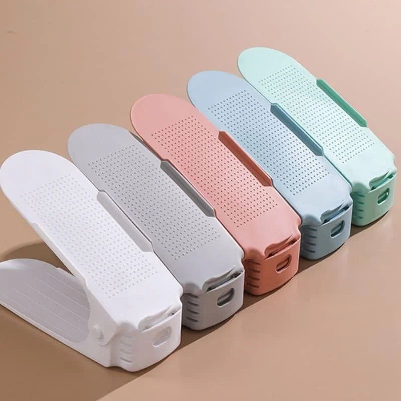 Adjustable shoe space-saving organisers set of 6 – view 2