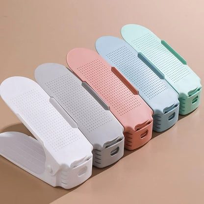 Adjustable shoe space-saving organisers set of 6 – view 2