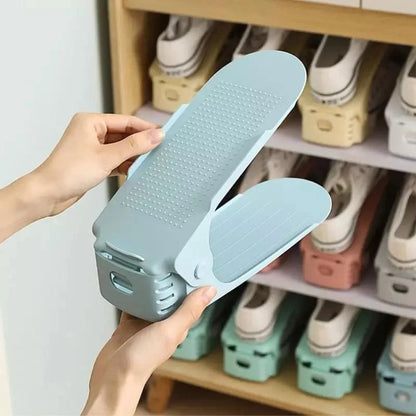 Adjustable shoe space-saving organisers set of 6 – view 3
