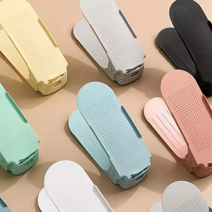 Adjustable shoe space-saving organisers set of 6 – view 6