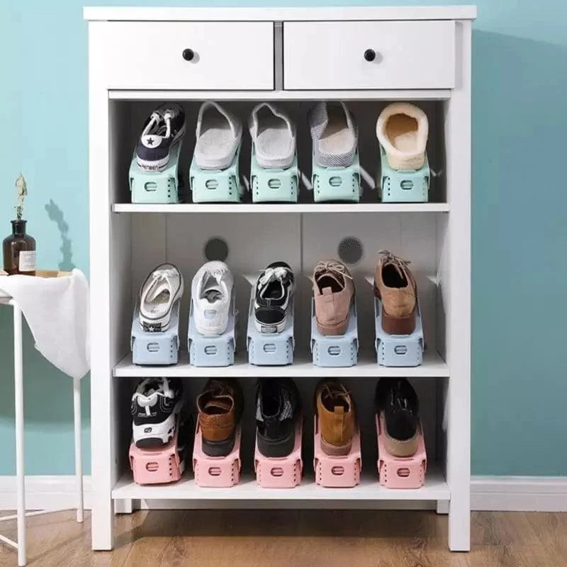 Adjustable shoe space-saving organisers set of 6 – view 10
