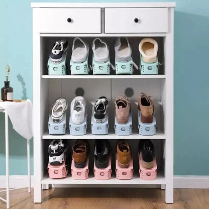 Adjustable shoe space-saving organisers set of 6 – view 10