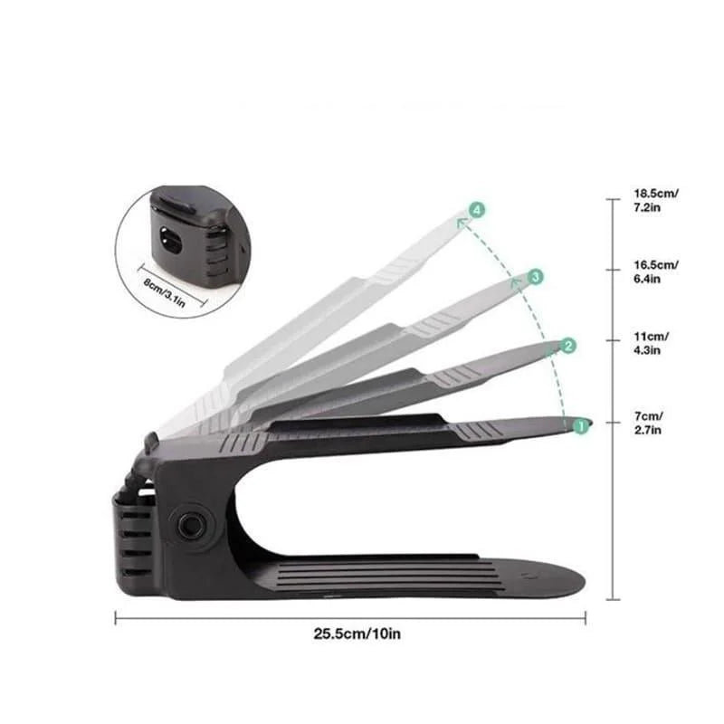 Adjustable shoe space-saving organisers set of 6 – view 15