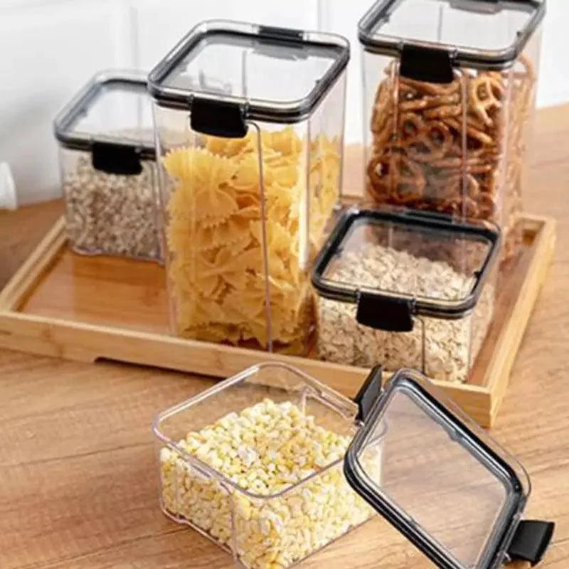 Airtight clear food storage container sets