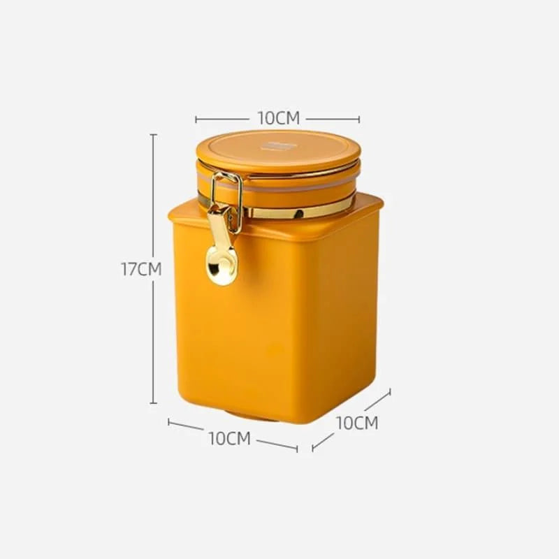 Airtight dry food canister with sealing lid – view 11