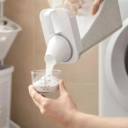 Airtight dry food dispenser with measuring cup – view 8