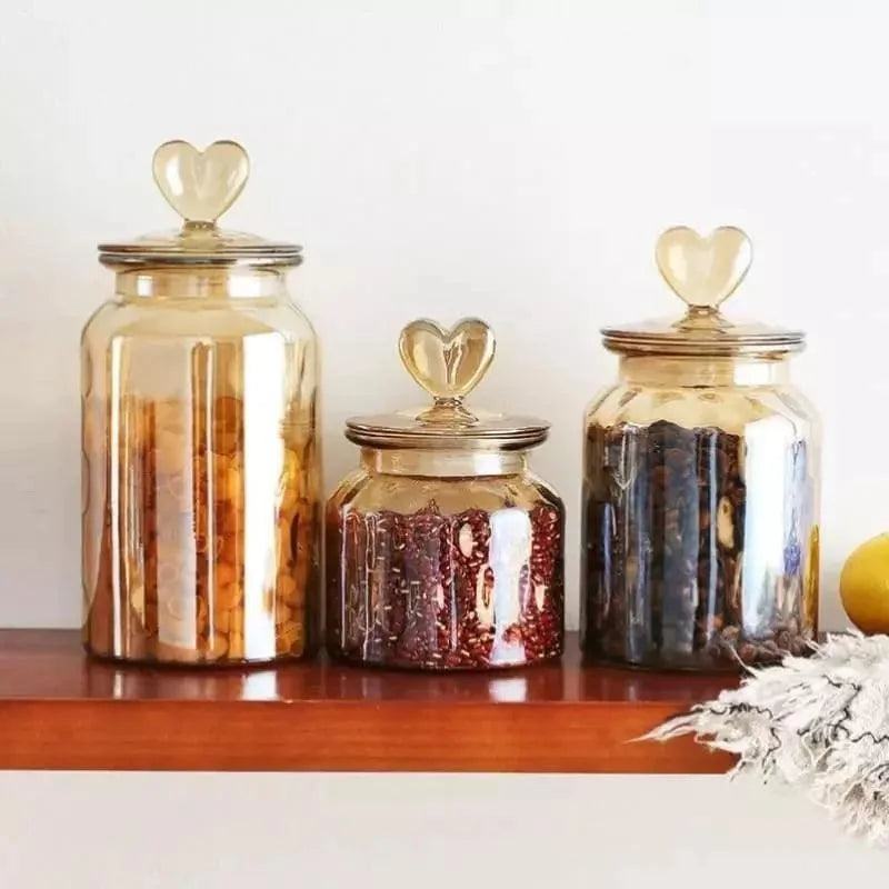 Airtight glass food storage jars with silicone seals – view 5