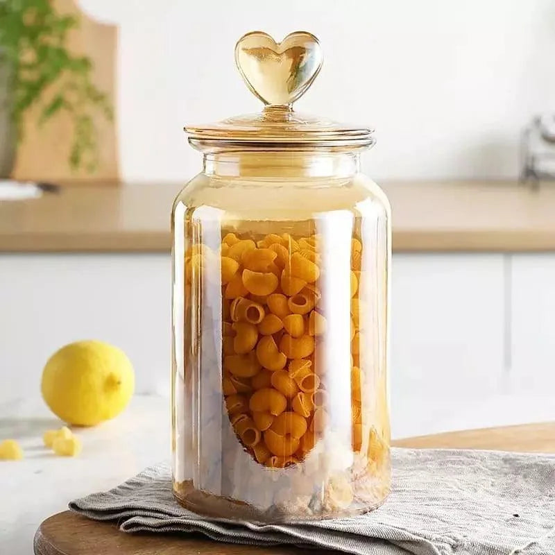 Airtight glass food storage jars with silicone seals – view 6