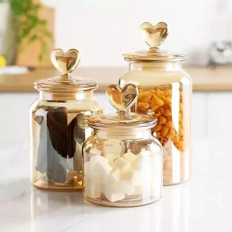 Airtight glass food storage jars with silicone seals – view 7