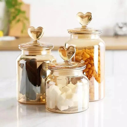 Airtight glass food storage jars with silicone seals – view 7