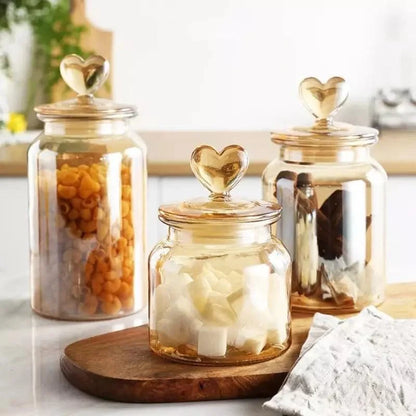 Airtight glass food storage jars with silicone seals – view 10