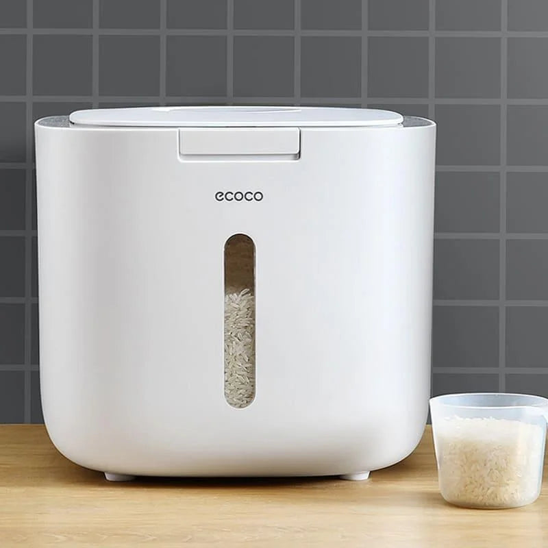 Automatic-lid dry food storage container – view 7