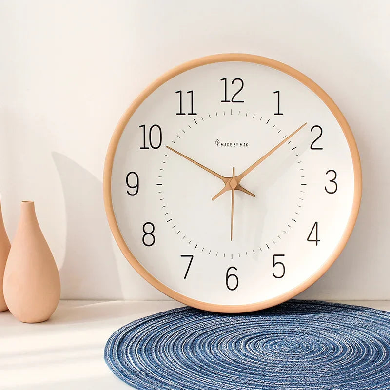 30.5cm Bamboo & Wood Silent Sweep Wall Clock