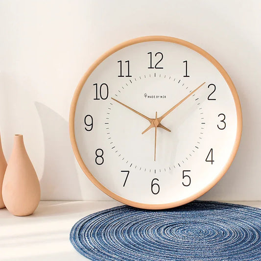 30.5cm Bamboo & Wood Silent Sweep Wall Clock