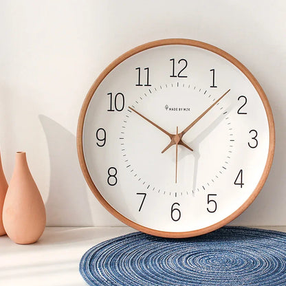 30.5cm Bamboo & Wood Silent Sweep Wall Clock – view 3