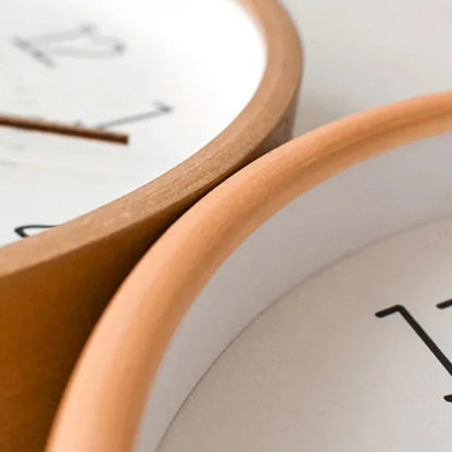30.5cm Bamboo & Wood Silent Sweep Wall Clock – view 5