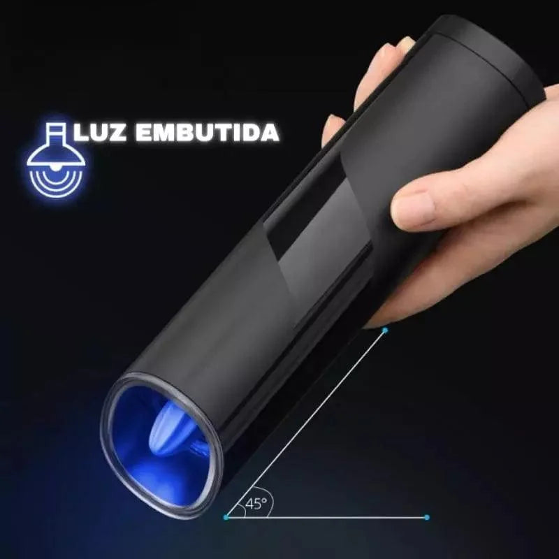 Battery-powered stainless steel pepper and spice grinder – view 7