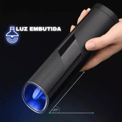 Battery-powered stainless steel pepper and spice grinder – view 7