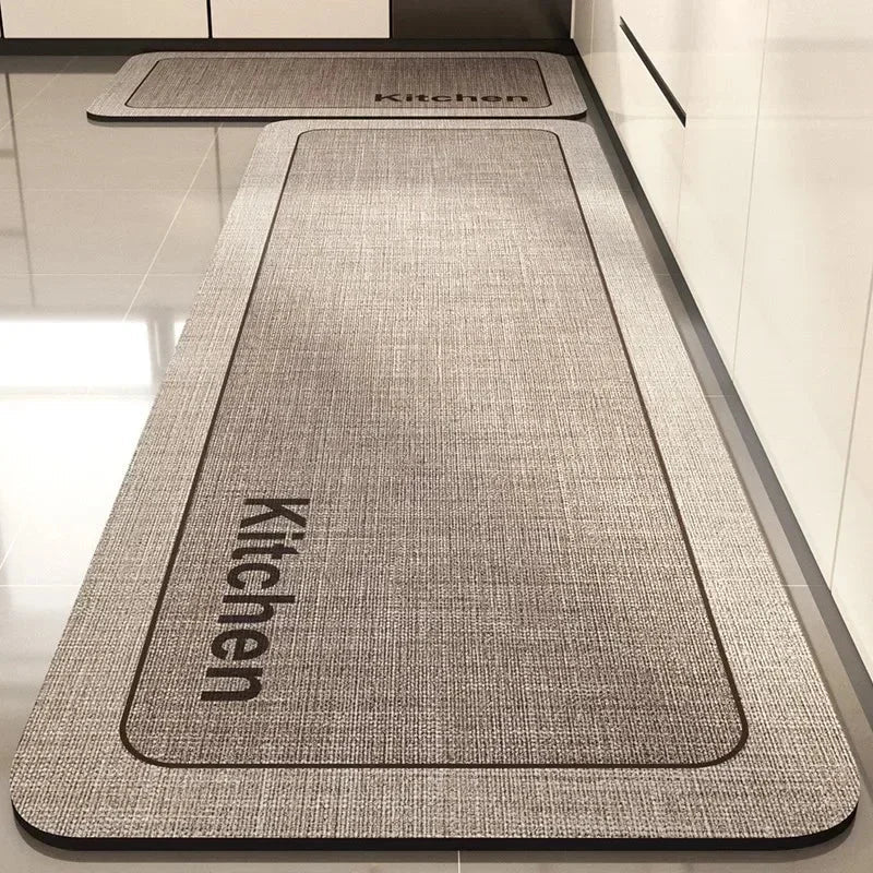 Beige Absorbent Kitchen and Bathroom Mat – view 2