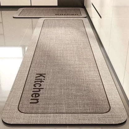 Beige Absorbent Kitchen and Bathroom Mat – view 2