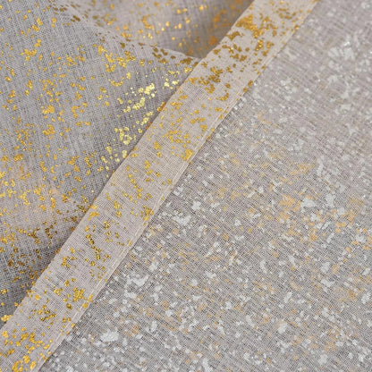 Beige Sheer Voile Curtain Panel with Gold Foil Dots – view 6