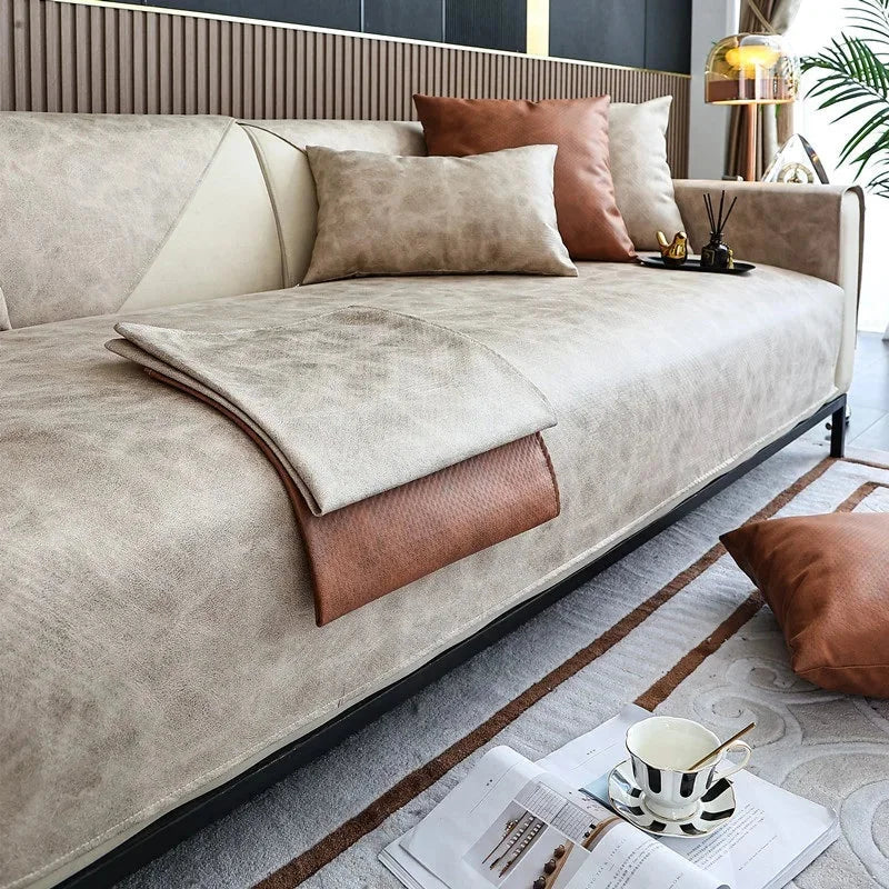 Beige Water- & Scratch-Resistant Sofa Protector – view 11