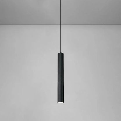 Black Cylindrical LED Pendant Light – Single or Double – view 5