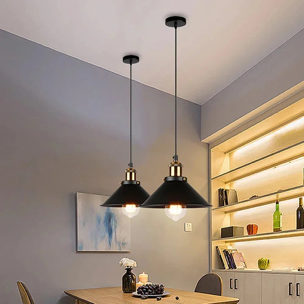 Black Iron Nordic Vintage Pendant Light – view 2