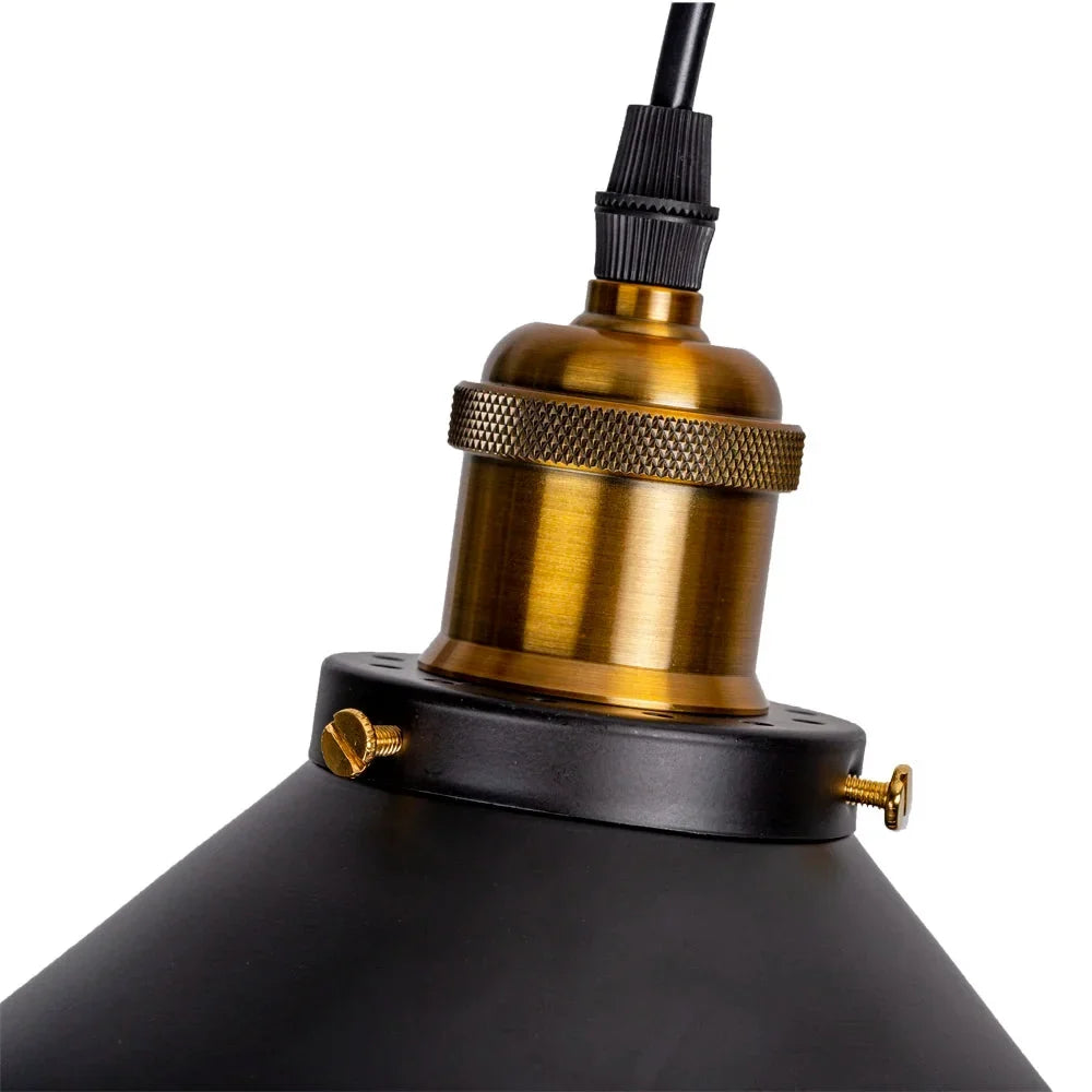 Black Iron Nordic Vintage Pendant Light – view 3
