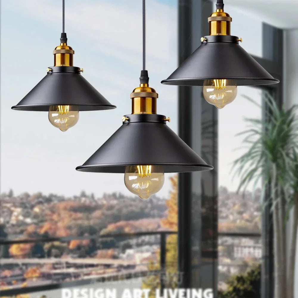 Black Iron Nordic Vintage Pendant Light – view 7
