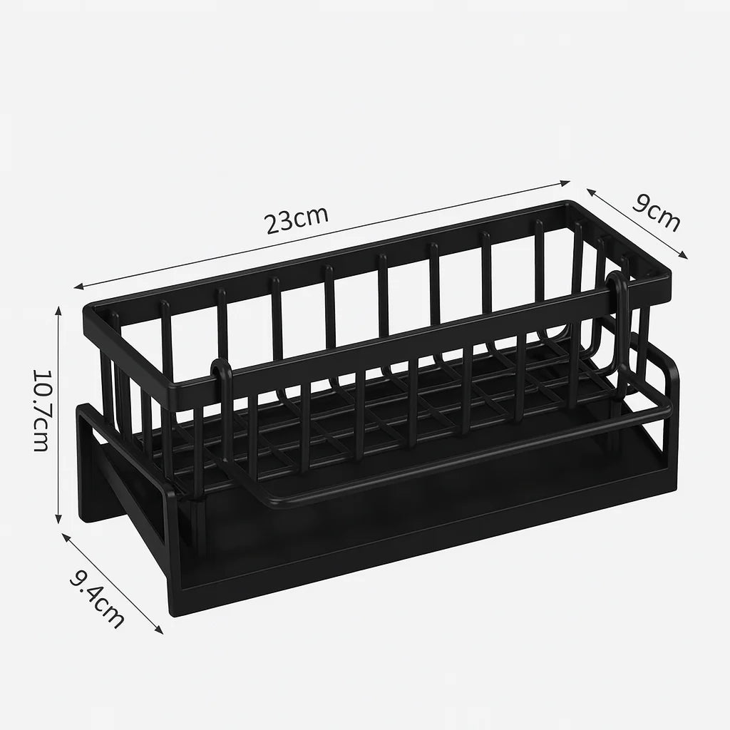 Black Kitchen Sink Caddy with Drain – view 4
