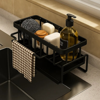 Black Kitchen Sink Caddy with Drain – view 7
