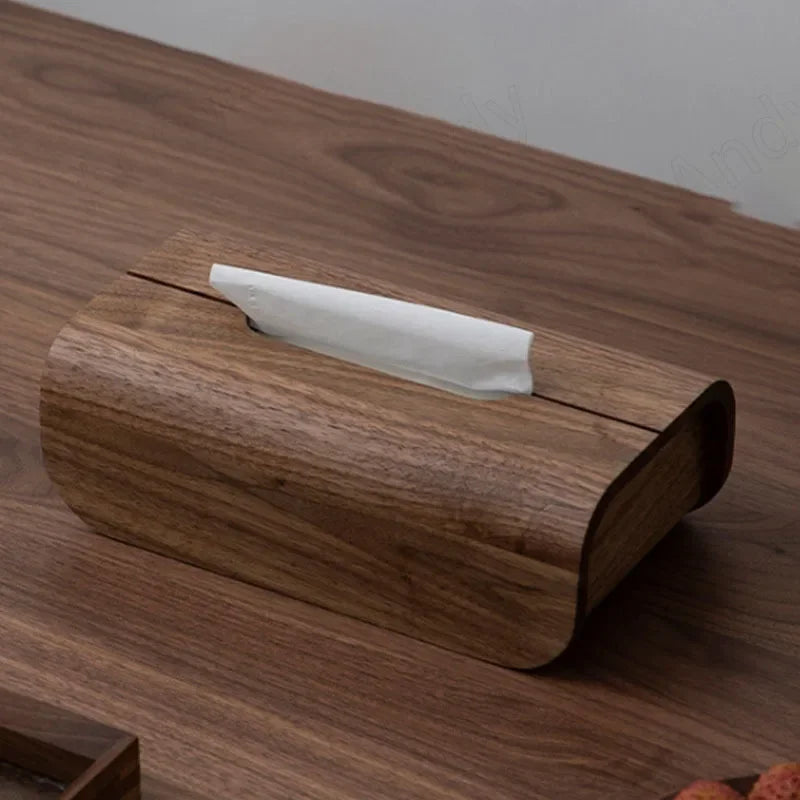 Solid Black Walnut Tissue Box Cover