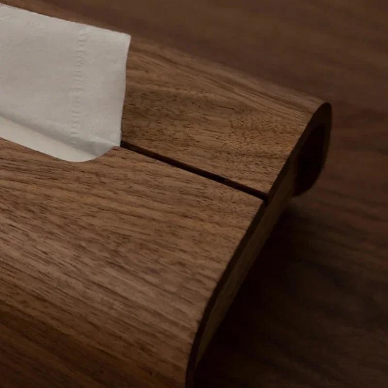 Solid Black Walnut Tissue Box Cover – view 5