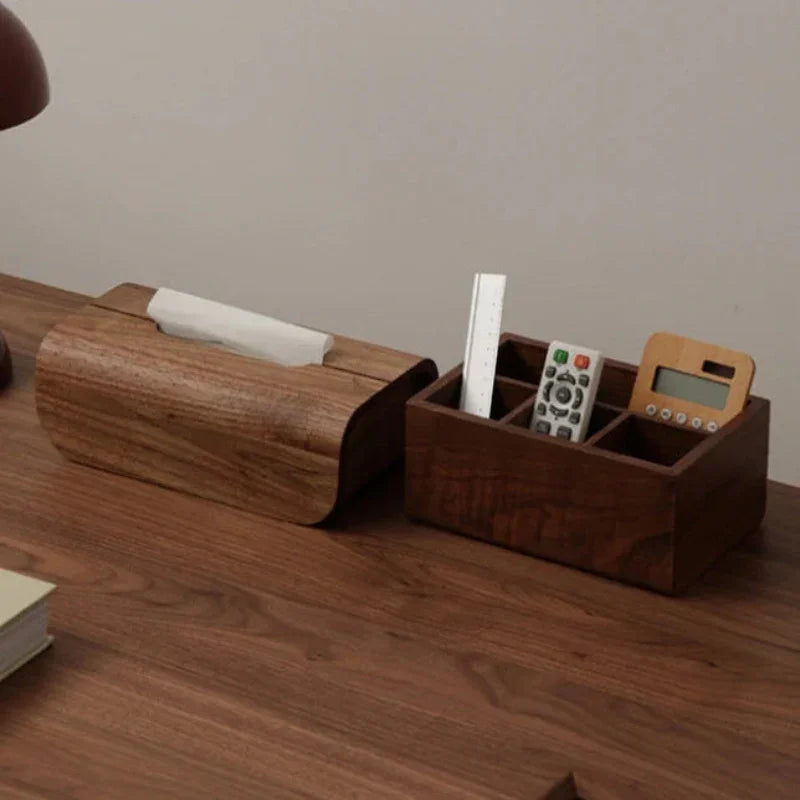 Solid Black Walnut Tissue Box Cover – view 6