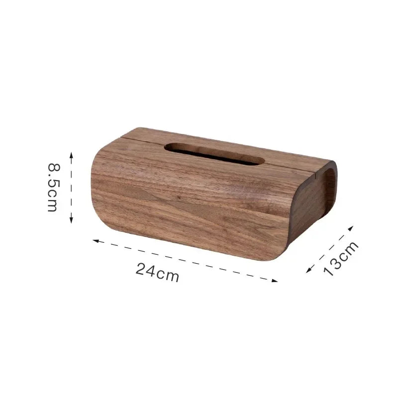 Solid Black Walnut Tissue Box Cover – view 7