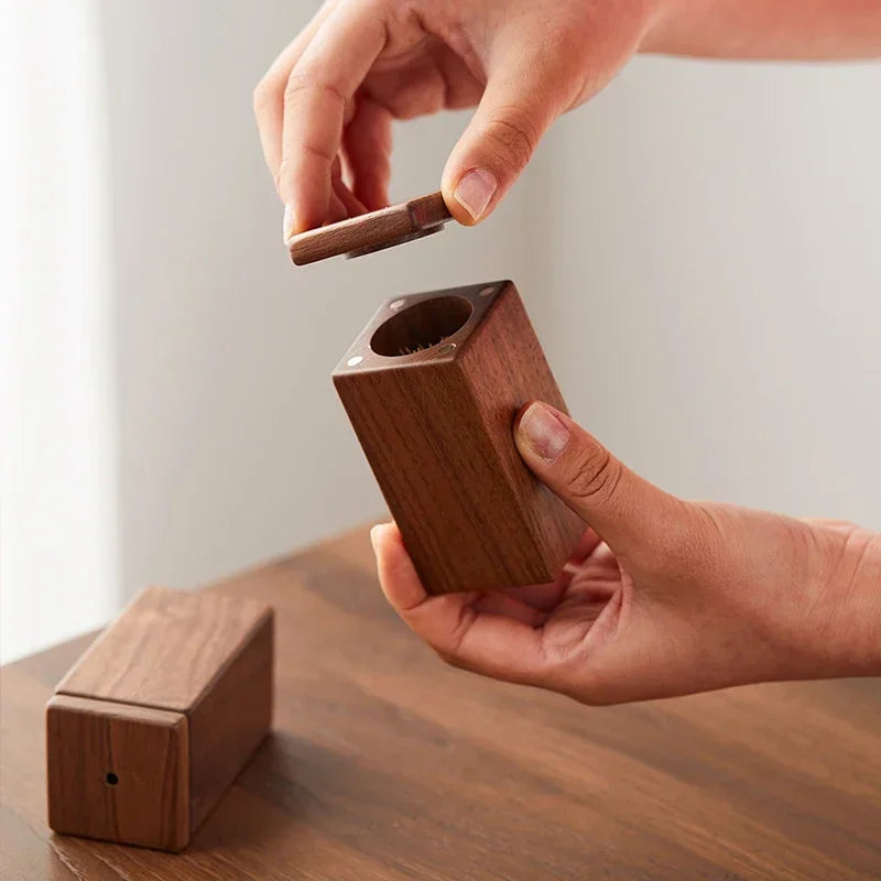 Black Walnut Magnetic Toothpick Holder – view 3