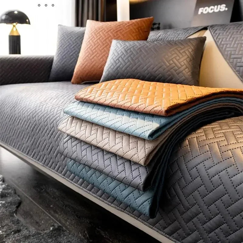 Black Water-Resistant Non-Slip Sofa Protector – view 2