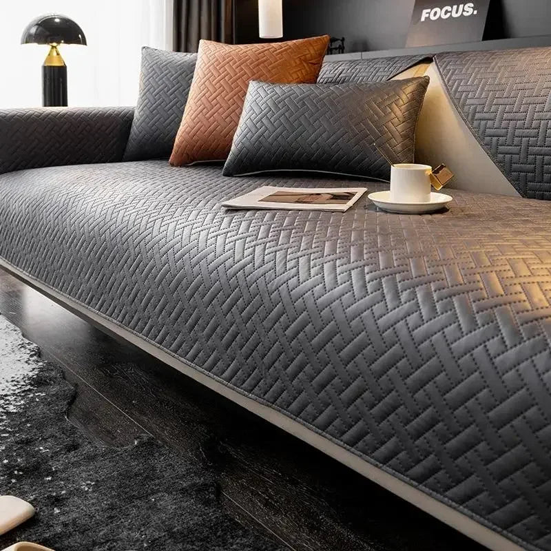 Black Water-Resistant Non-Slip Sofa Protector – view 5