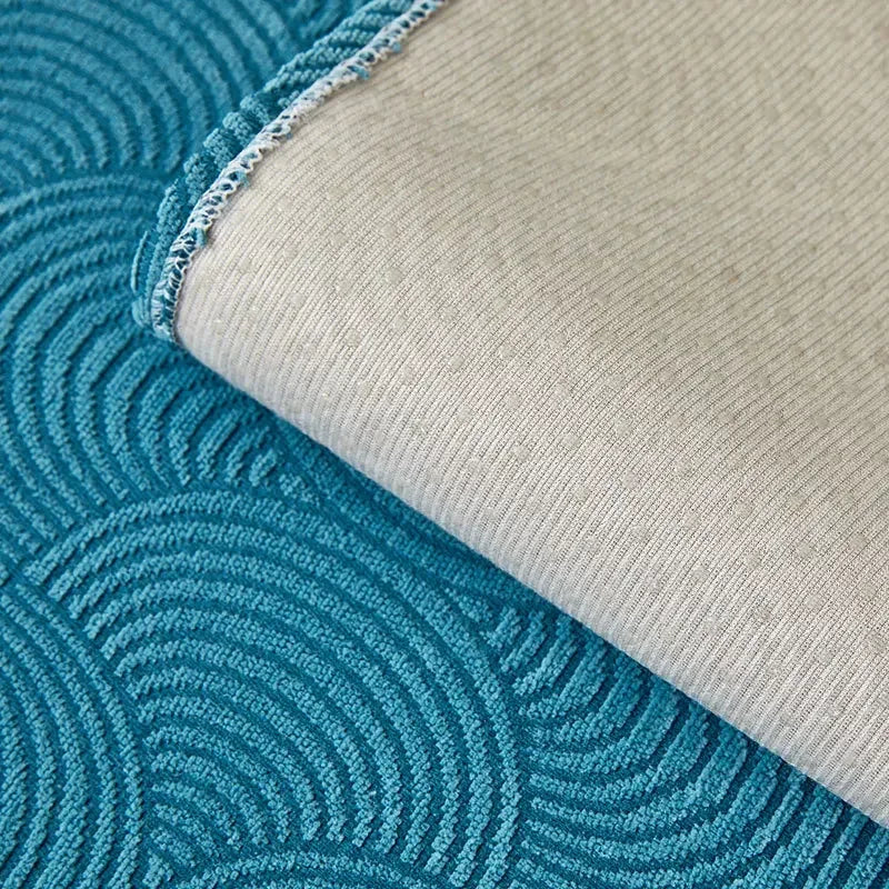Blue Chenille Jacquard Non-Slip Sofa Cover – view 9
