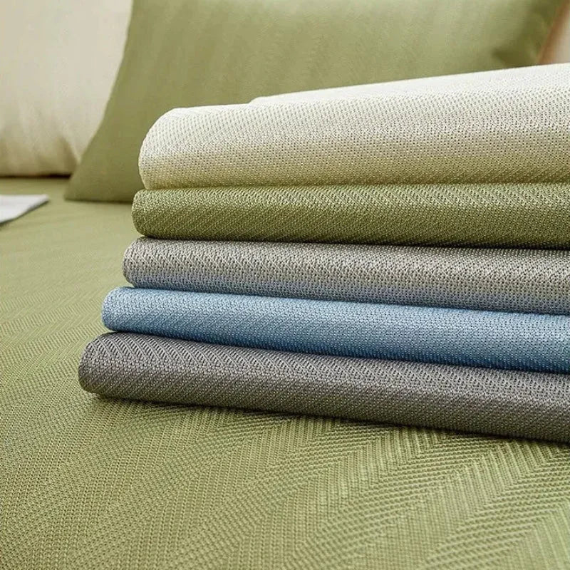 Blue Quilted Non-Slip Sofa Cover – view 6