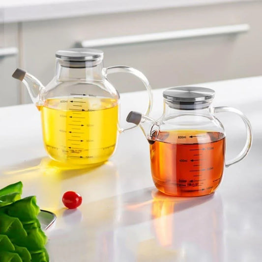 Borosilicate glass oil and vinegar bottle with sealing lid