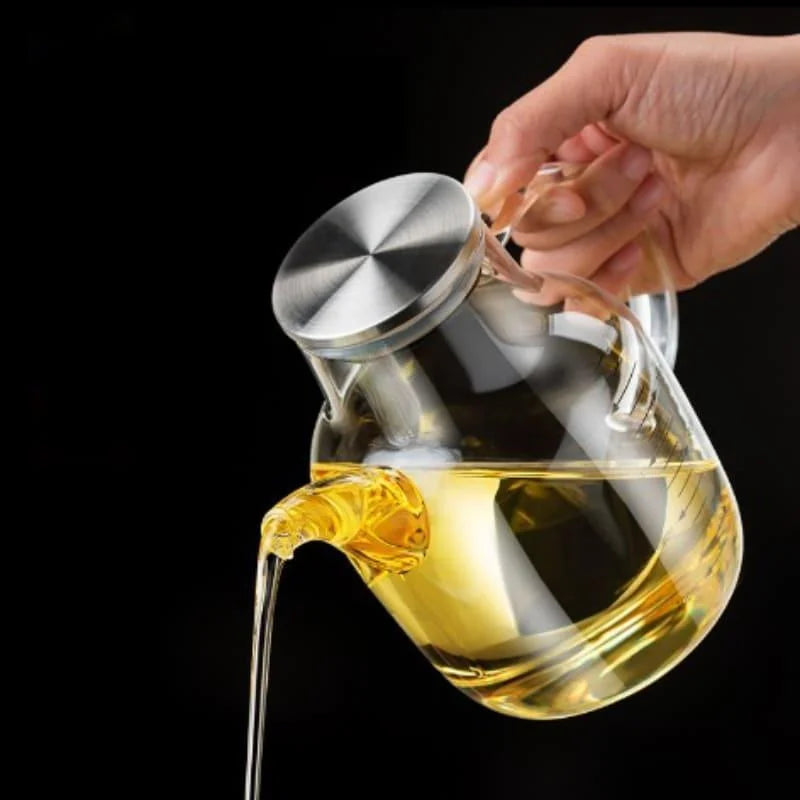 Borosilicate glass oil and vinegar bottle with sealing lid – view 8