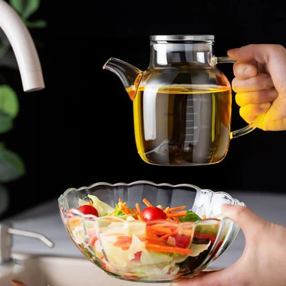 Borosilicate glass oil and vinegar bottle with sealing lid – view 9