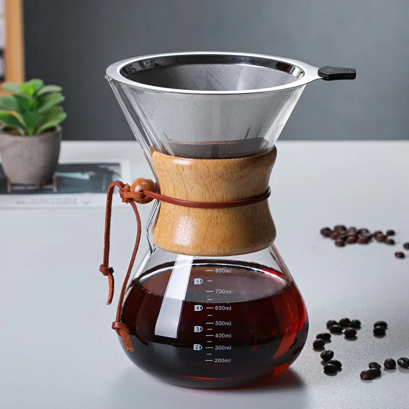 Borosilicate Glass Pour-Over Coffee Maker