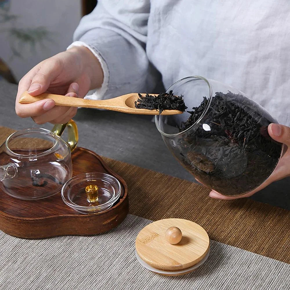 Borosilicate Glass Storage Jar with Bamboo Lid – view 3