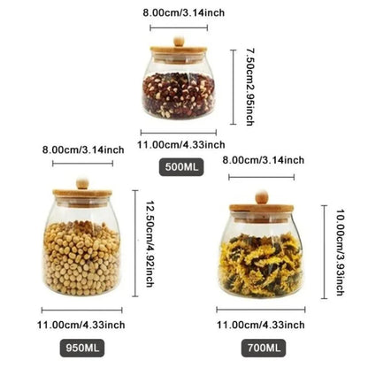 Borosilicate Glass Storage Jar with Bamboo Lid – view 6